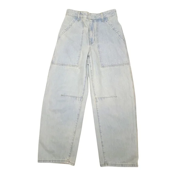 New $350 ENZA COSTA Marine Utility Cargo Jeans in Nostalgia Wash XS - Picture 5 of 8